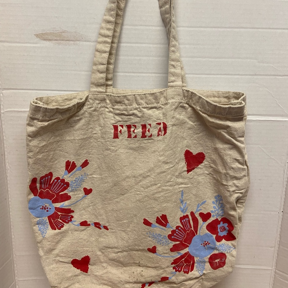 Feed 10 Fliral Print Canvas Tote - image 1